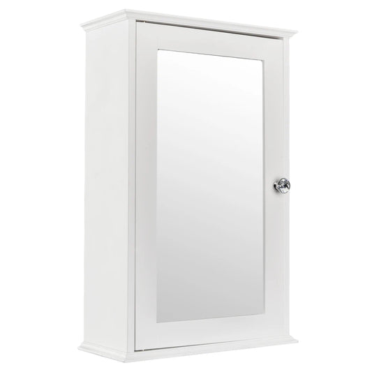 Single Door Bathroom Cabinet, Shelf, White