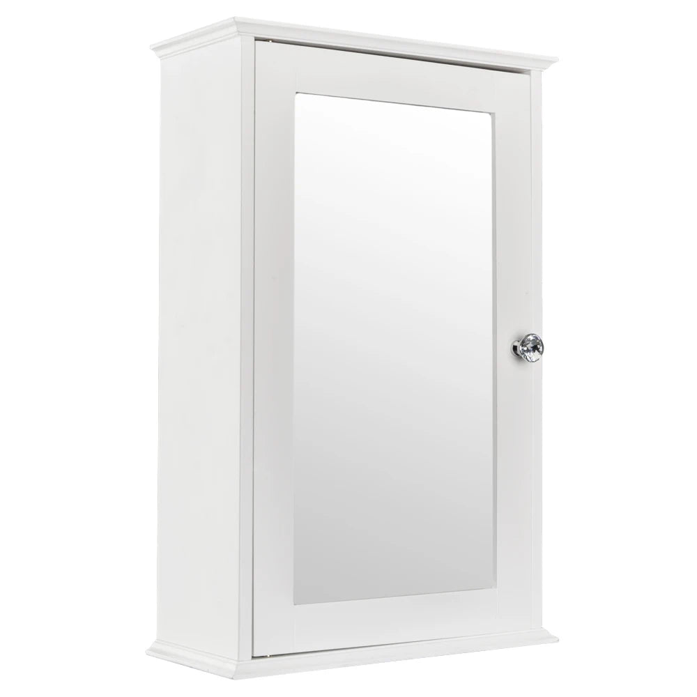 Single Door Bathroom Cabinet, Shelf, White