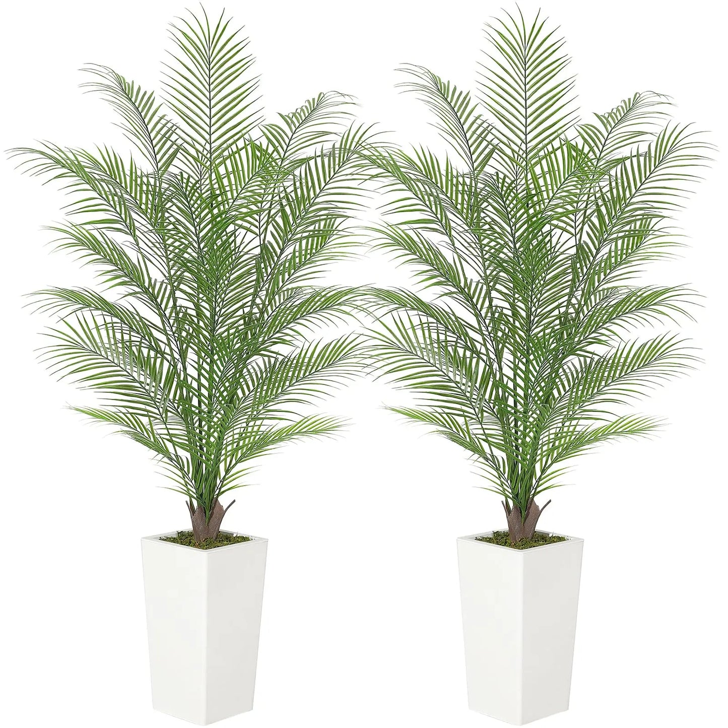 4'/5'/6' Artificial Palm Tree, Faux Areca Palm, Lifelike Palm Leaves, Realistic Trunk, Indoor