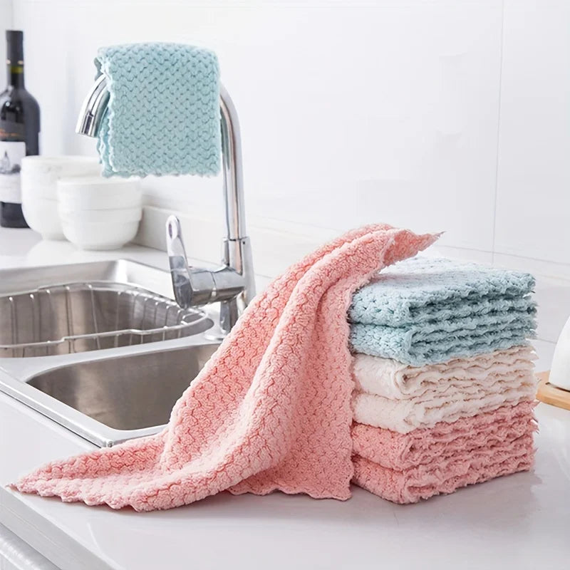 20Pcs/Pack Thickened Cleaning Cloths, Reusable, Mirrors, Windows, Dishes