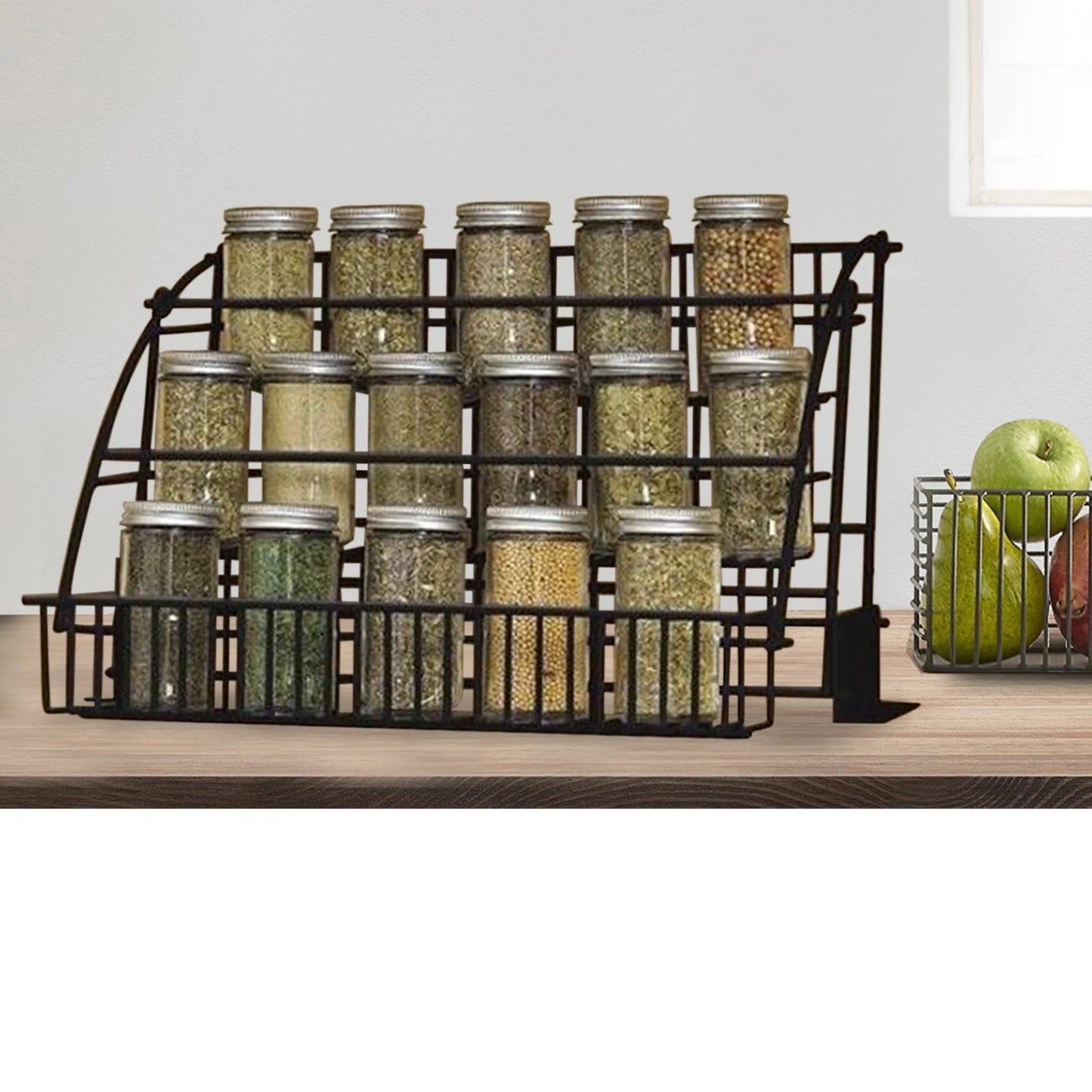 3 Floor Black Spice Organizer, Retractable