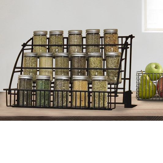 3 Floor Black Spice Organizer, Retractable