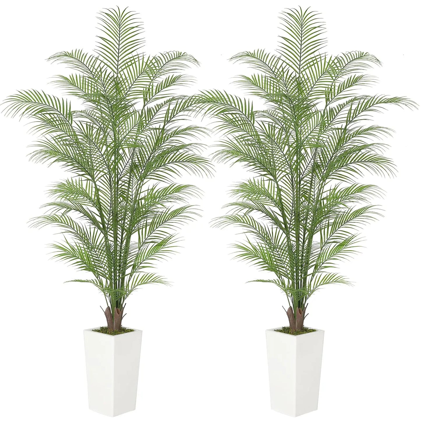 4'/5'/6' Artificial Palm Tree, Faux Areca Palm, Lifelike Palm Leaves, Realistic Trunk, Indoor
