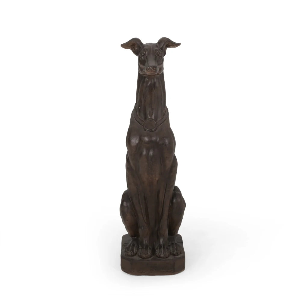 GREY HOUND DOG STATUE, For Gardens, Terraces, Lawns, 33" Tall