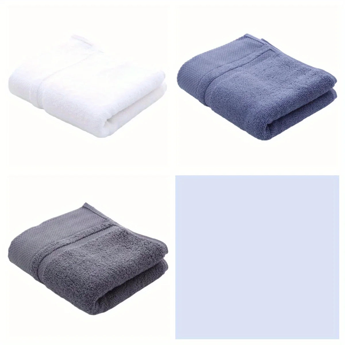 3pcs or 6pcs Bathroom Hand Towels, Thick, Soft, Solid, Cotton, Super Absorbent