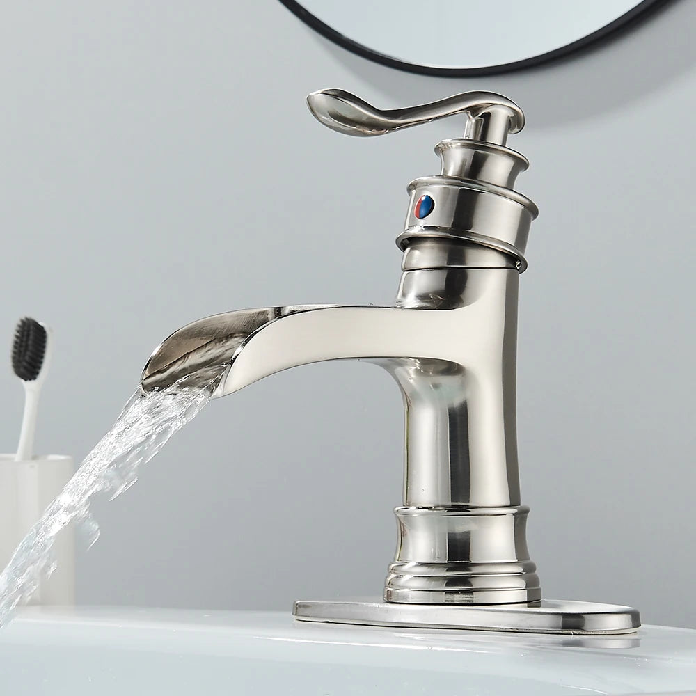 Waterfall Faucet, Oil Rubbed Bronze, Single Handle, Mixer Tap
