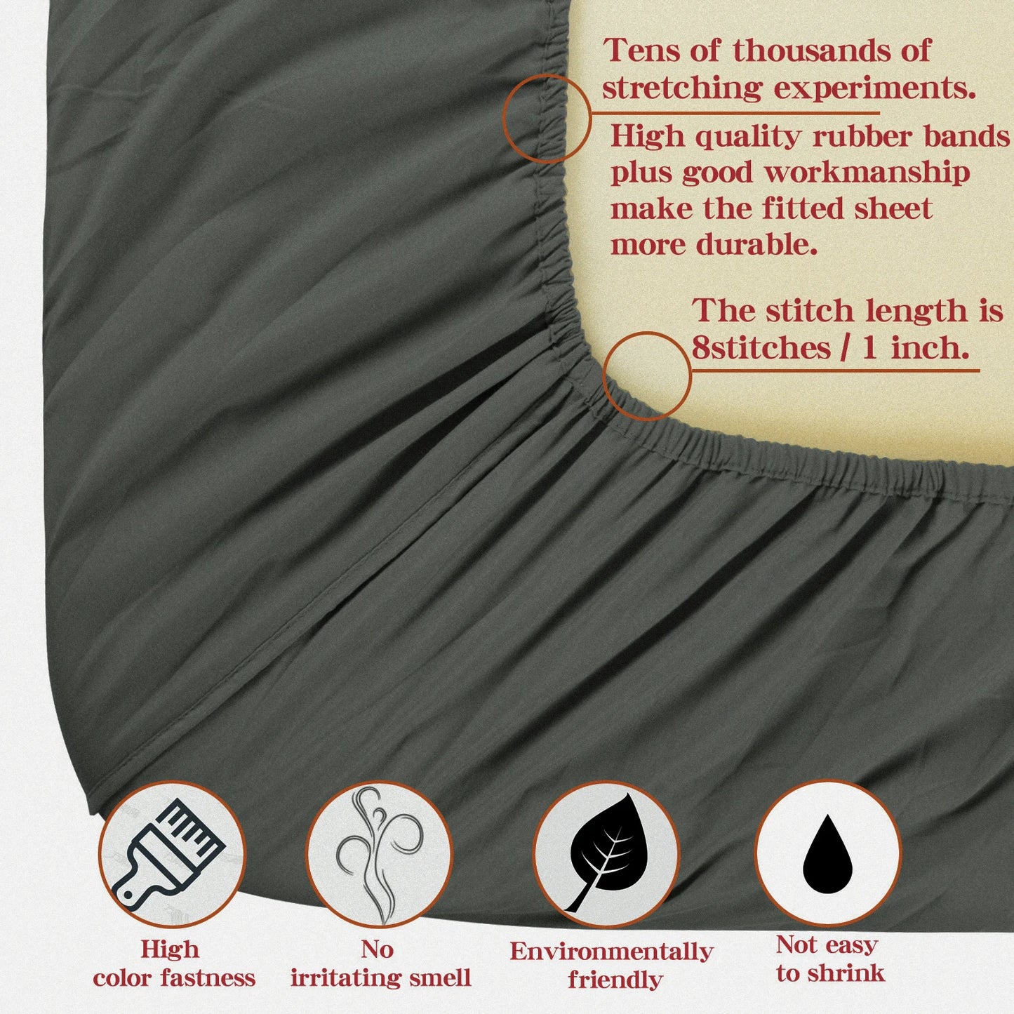 Microfiber Bed Sheets, Ultra Soft, Cozy, 10 Colors, 6 Sizes