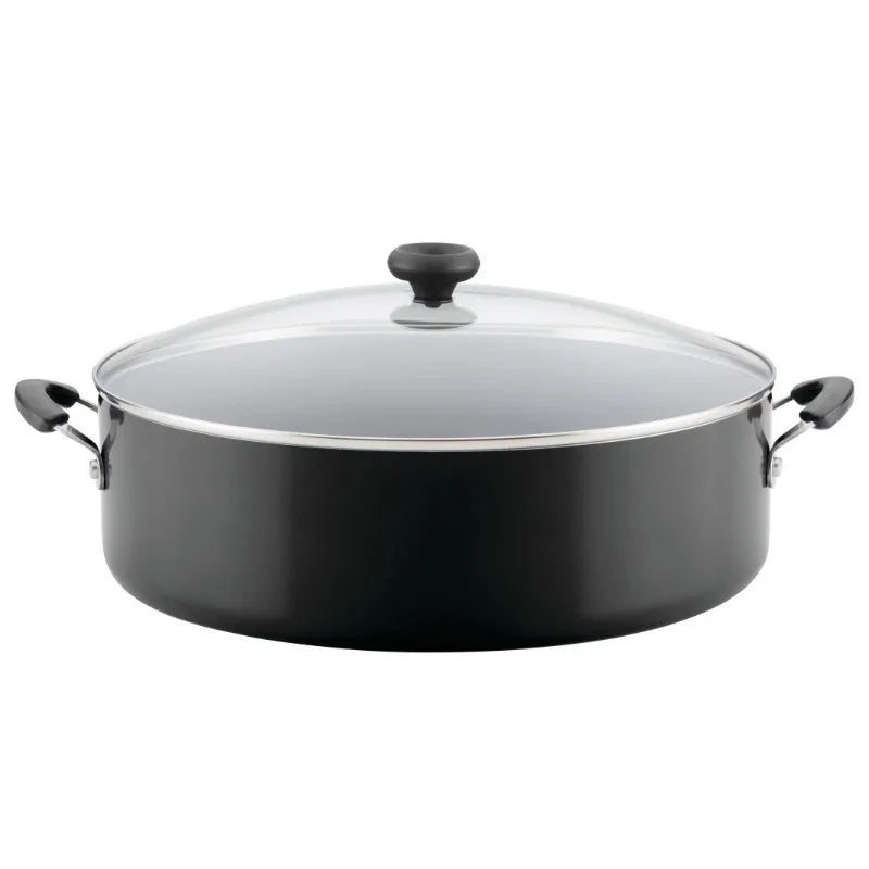 Nonstick Pan, Jumbo Cooker, Lid, Easy Clean 14" Aluminum