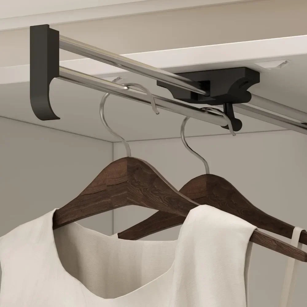 Armoire Closet, Mirror, 2 Door, 2 Drawer, Extendable Hanging Rod