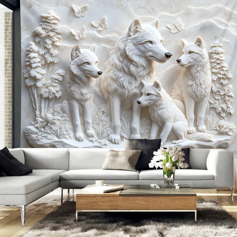 Wolves Wall Hanging, 5 Sizes, 3D