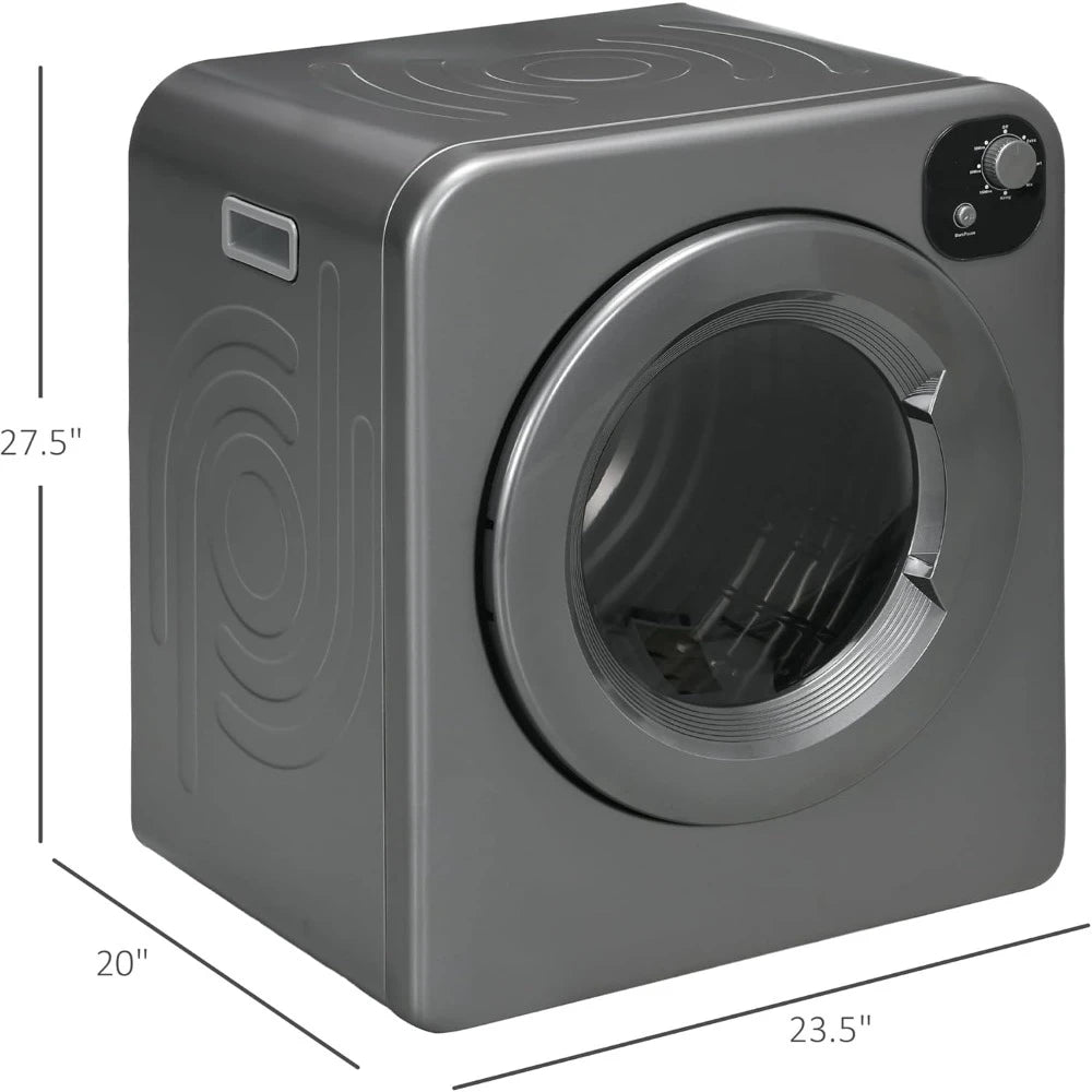 Clothes Dryer With Intelligent Drying, 120V 3.2 Cu.ft Stainless Steel Drum, Front Load