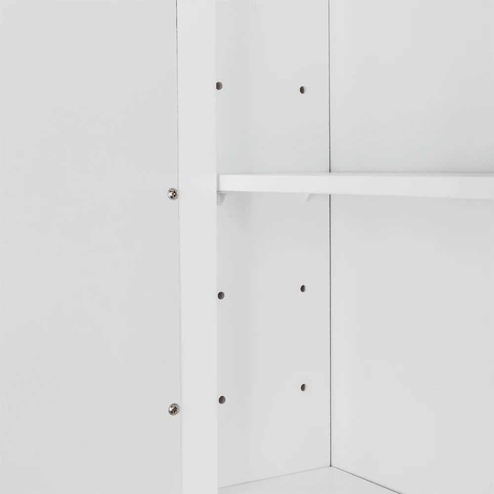 Single Door Bathroom Cabinet, Shelf, White
