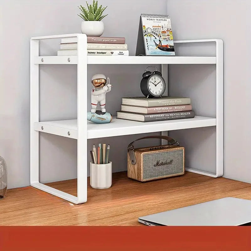 Desktop Storage Bookshelf, Racks, White or Black