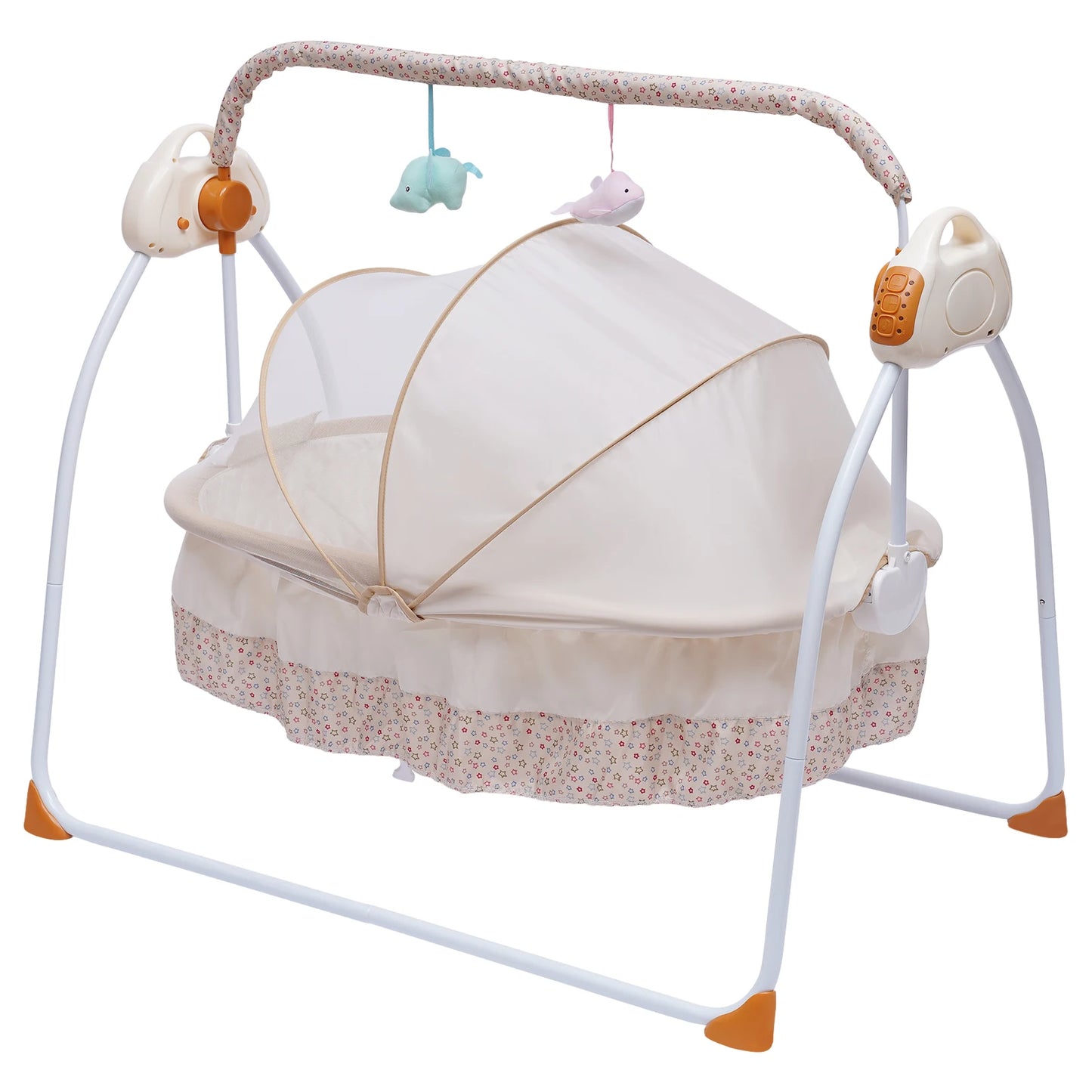 Cradle Swing Sleeping Bed, Auto Rocking, 5 Speed Stand, Musical, 0-18 Months, 3 Colors
