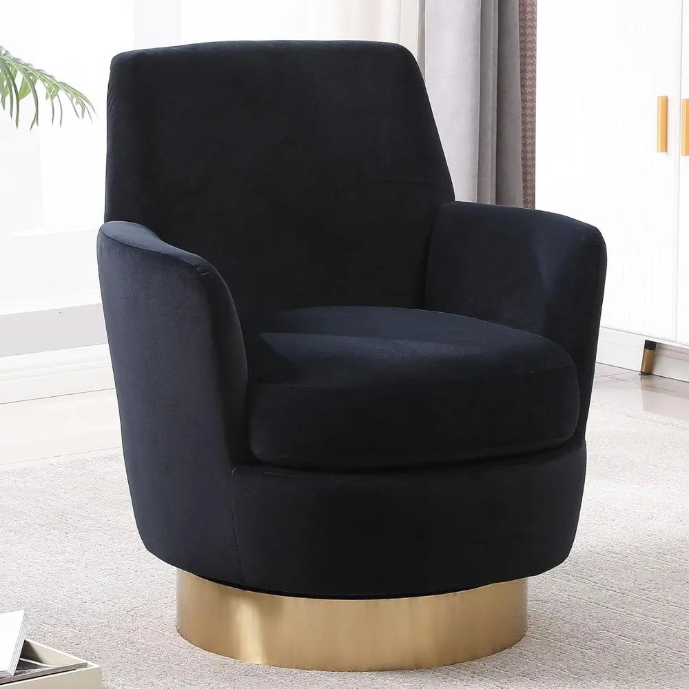Bucket Chair, Swivel, Set of 2, Velvet, Round, 7 Colors