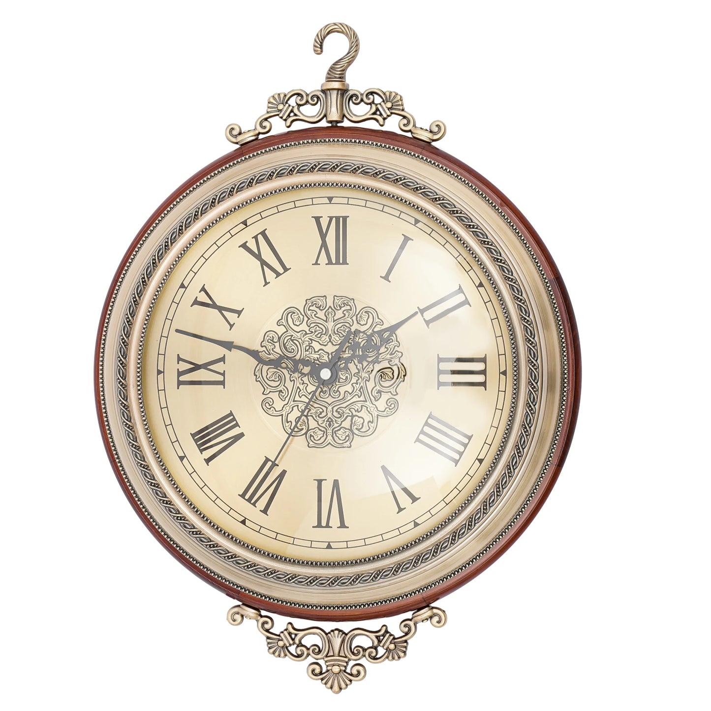 European Art Wall Clock, Silent, Retro, Double Sided
