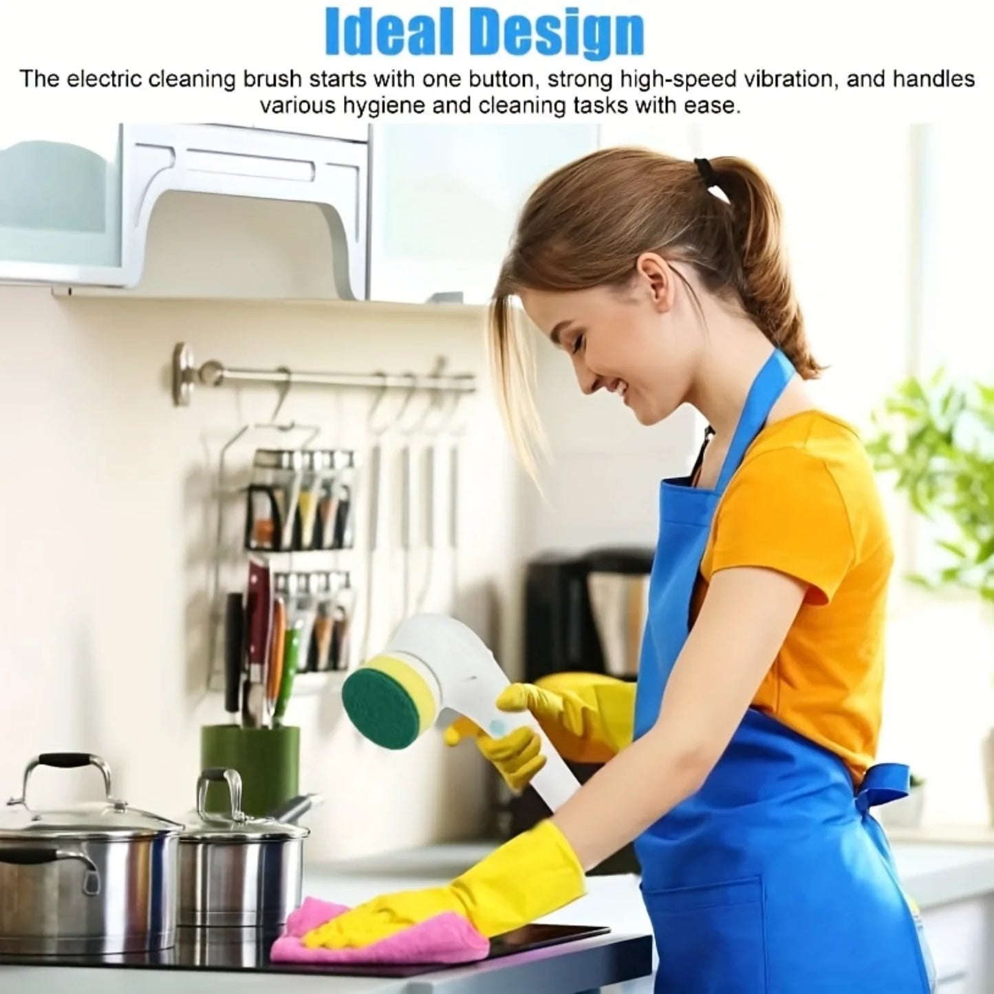 5-in-1 Cleaning Power Scrub Brush, Rechargeable