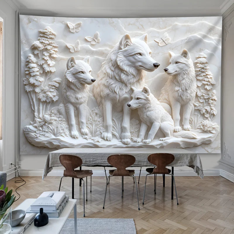 Wolves Wall Hanging, 5 Sizes, 3D
