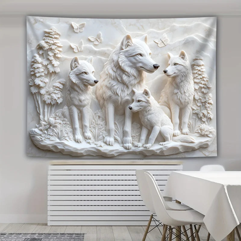 Wolves Wall Hanging, 5 Sizes, 3D