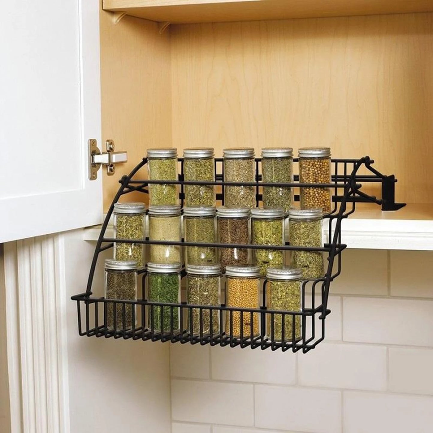 3 Floor Black Spice Organizer, Retractable