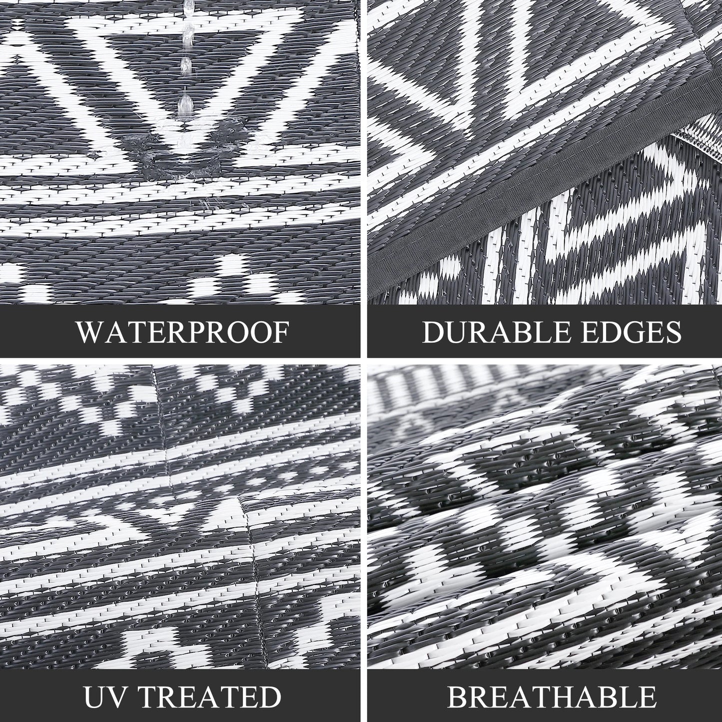 Outdoor Rug, Waterproof, Reversible, Lightweight, Portable, Eco-Friendly