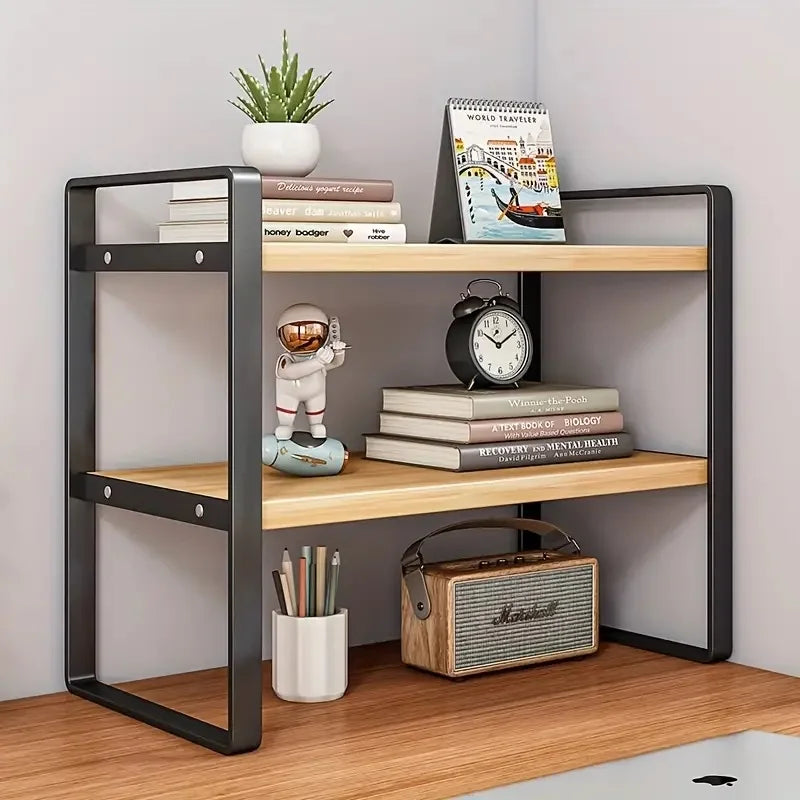 Desktop Storage Bookshelf, Racks, White or Black