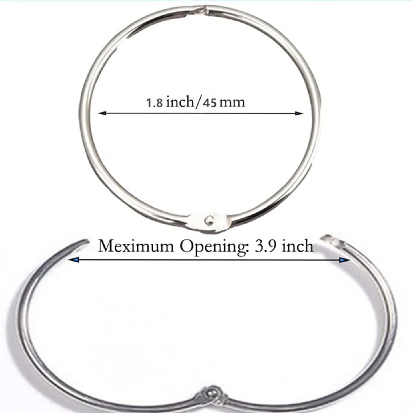 24 Pack Shower Curtain Rings, Rust Proof