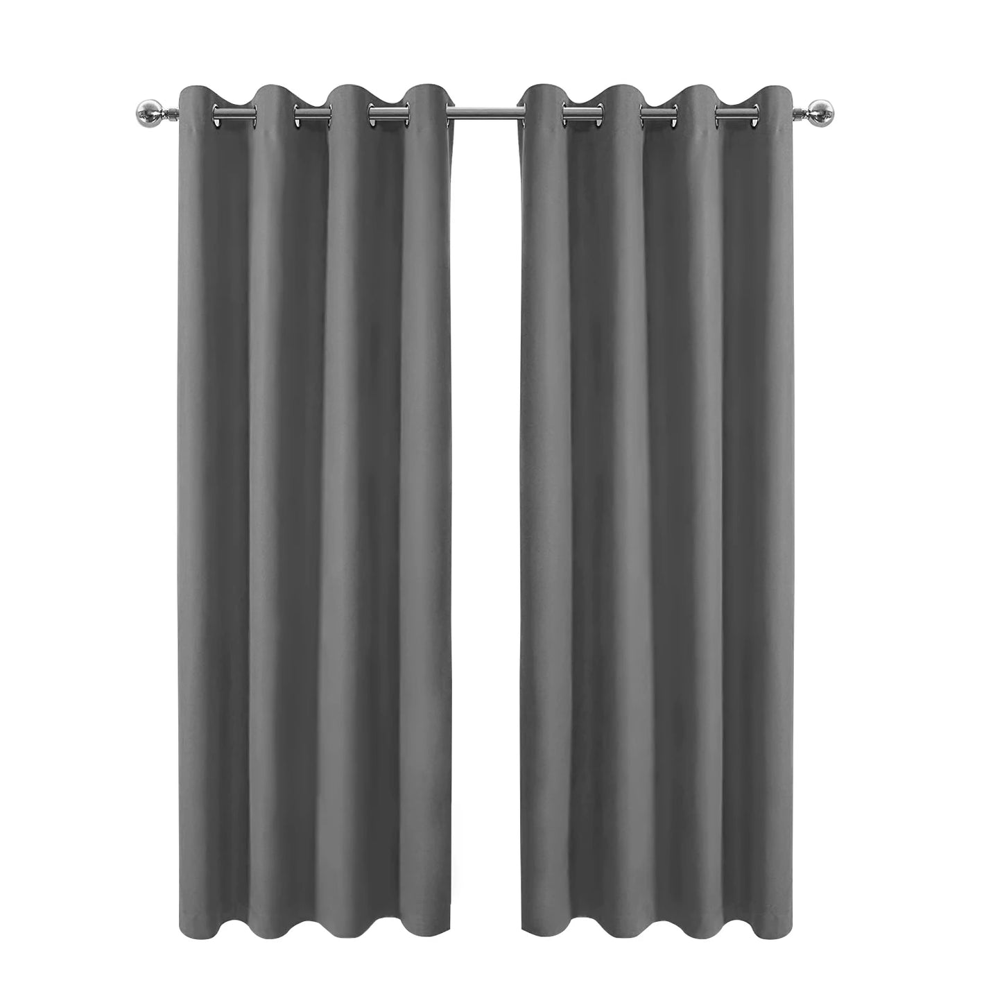 34" W x 108" L Blackout Curtains, Grommet Top, Noise Reducing, Gray (1 Panel)