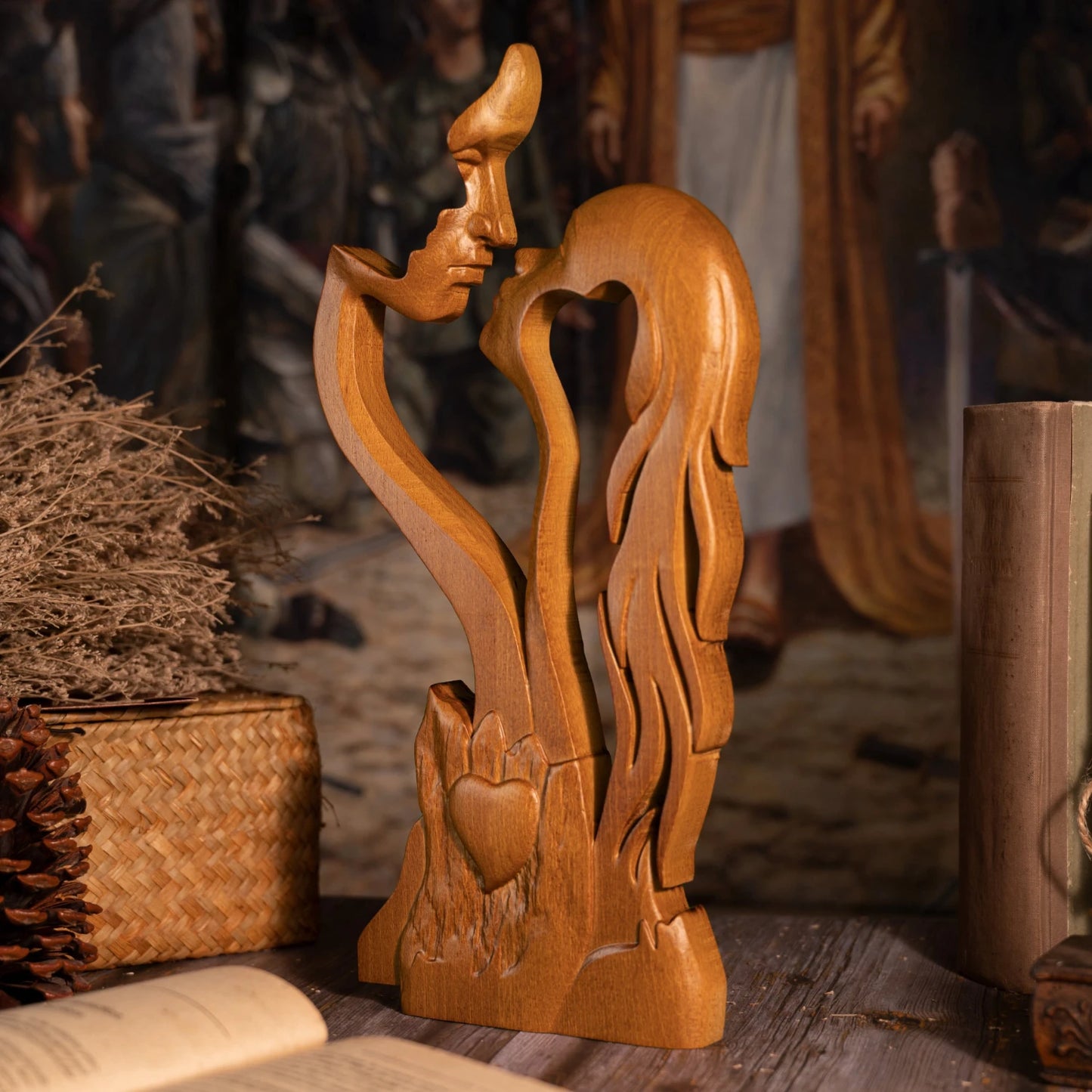Exquisite Wooden Love Forever Ornament, Unique, Indoor or Outdoor