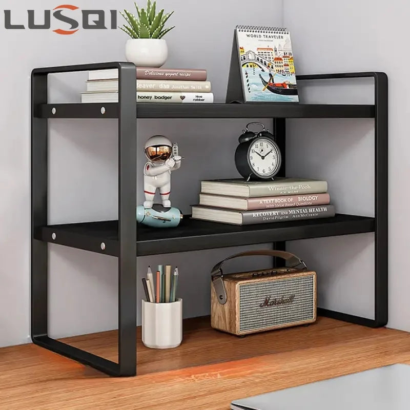 Desktop Storage Bookshelf, Racks, White or Black