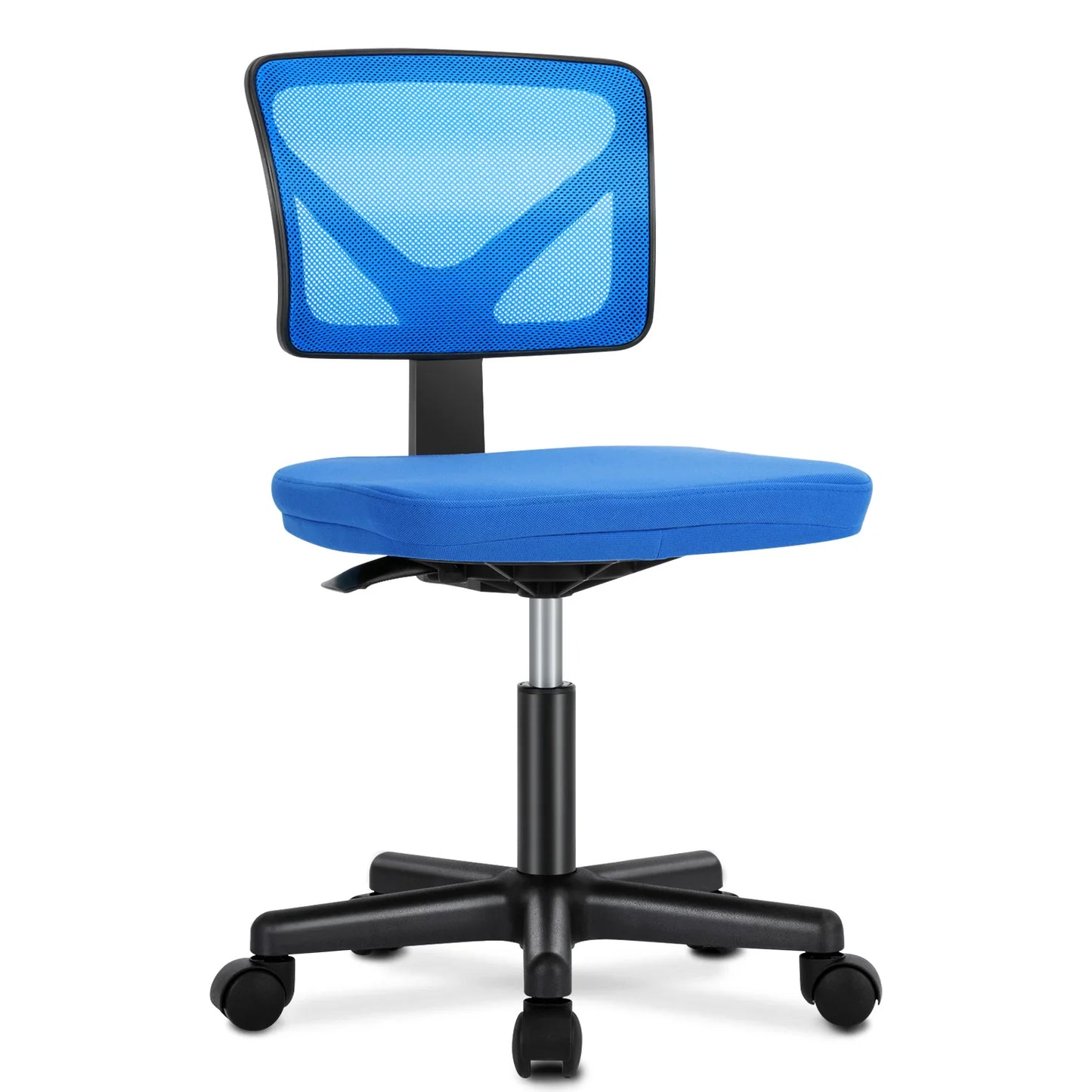 Armless Office Chair, Lumbar Support, Adjustable Height, Swivel