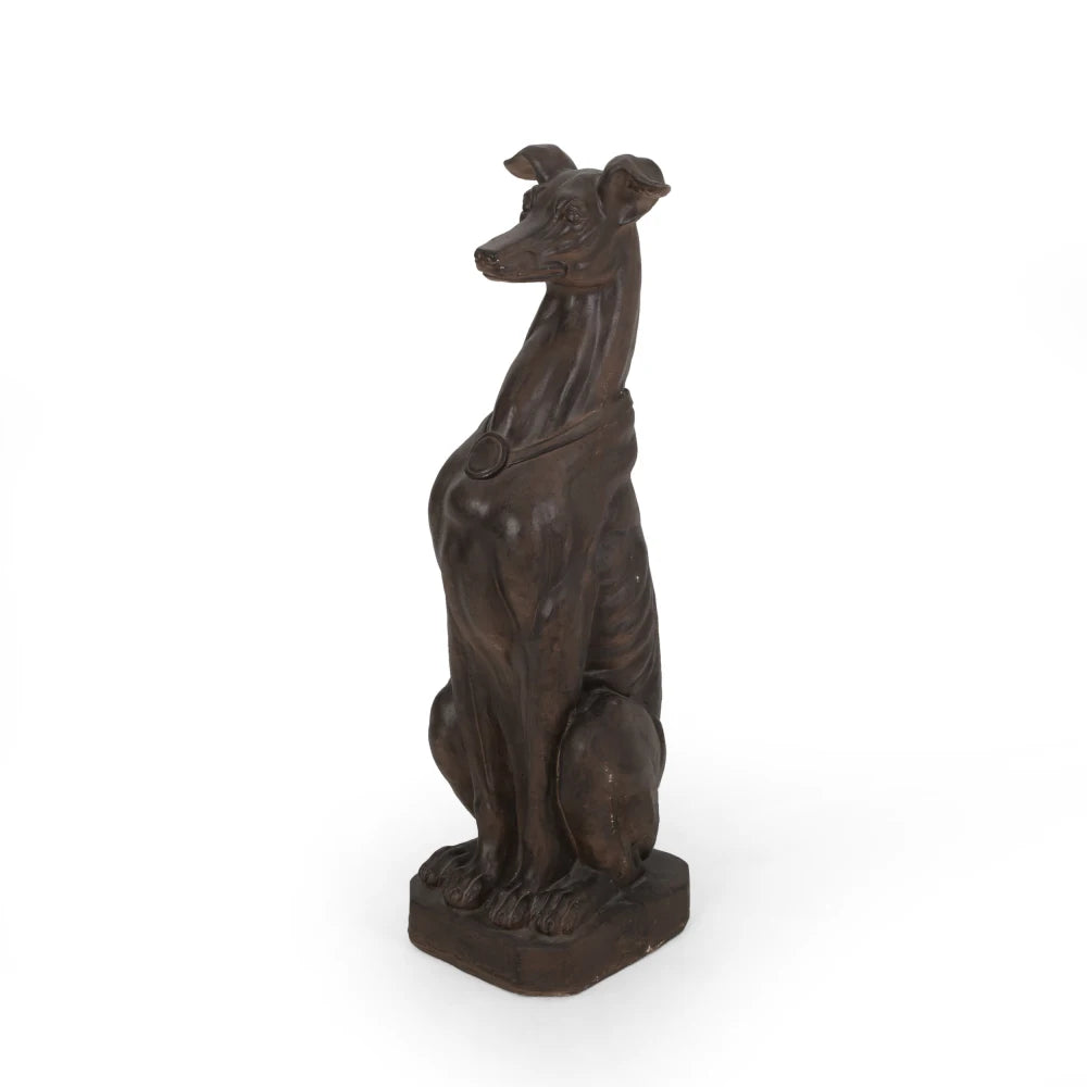GREY HOUND DOG STATUE, For Gardens, Terraces, Lawns, 33" Tall