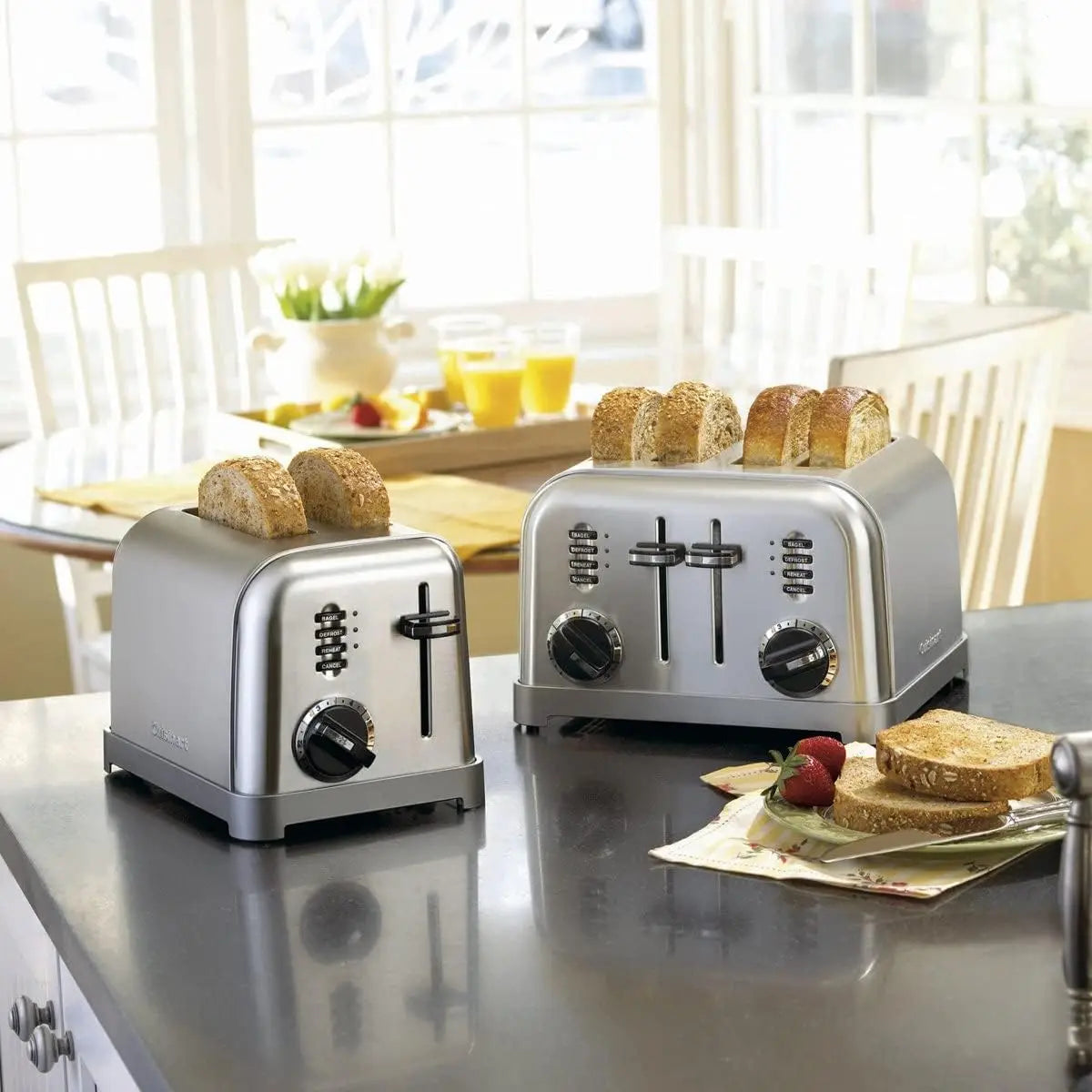 4 Slice Toaster Oven, Brushed Stainless