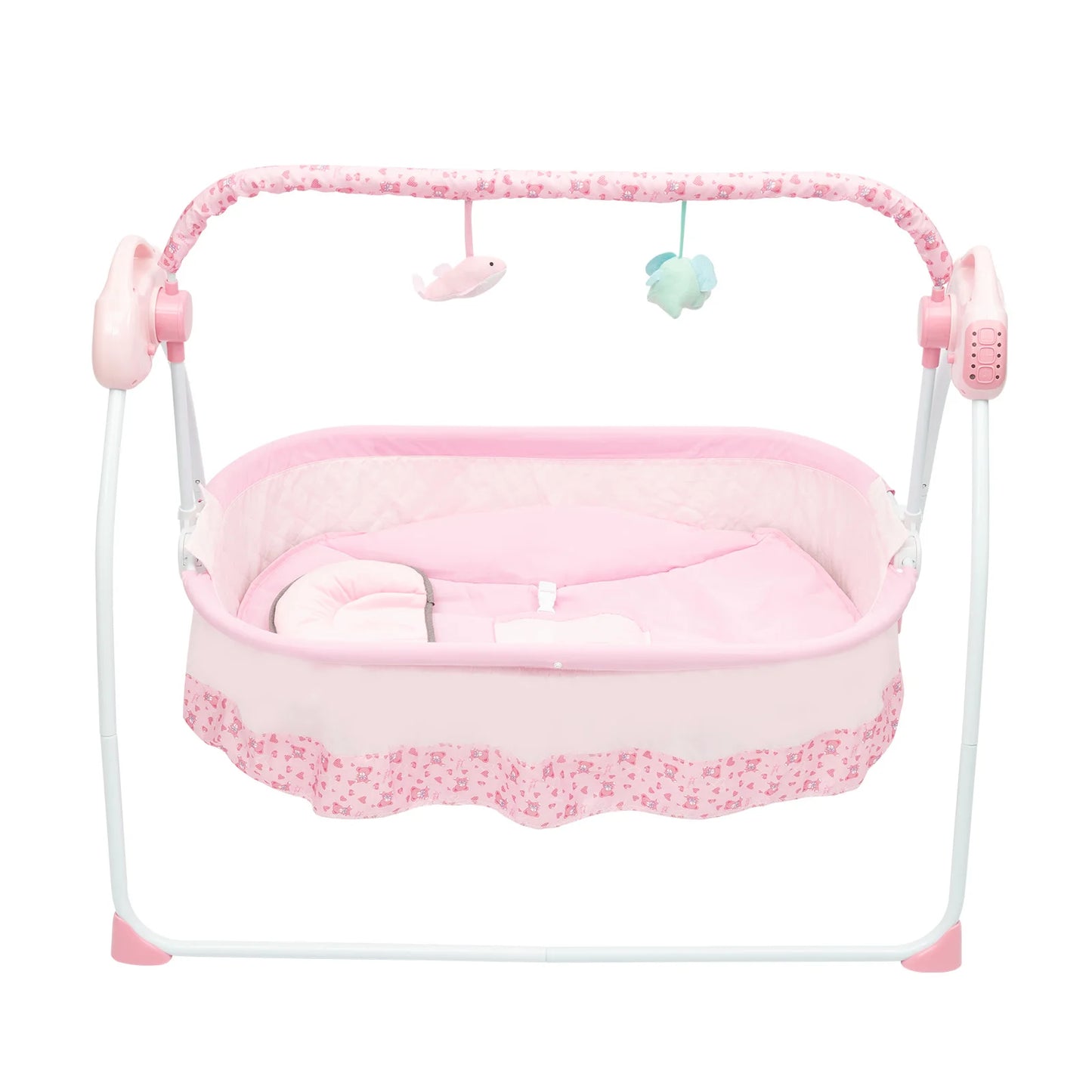 Cradle Swing Sleeping Bed, Auto Rocking, 5 Speed Stand, Musical, 0-18 Months, 3 Colors