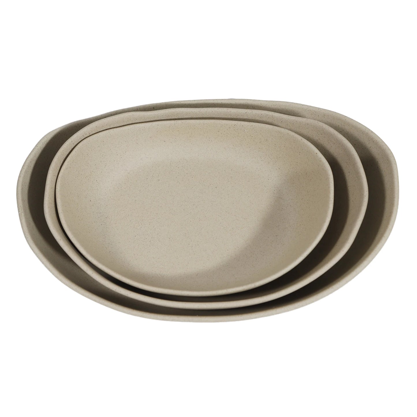 3 Ceramic Bowls Wooden Frame Bowl Holder Organizer