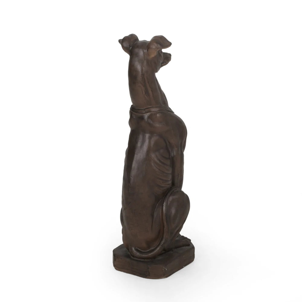 GREY HOUND DOG STATUE, For Gardens, Terraces, Lawns, 33" Tall