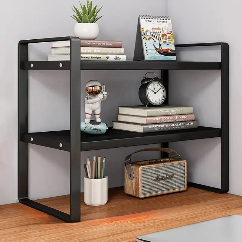 Desktop Storage Bookshelf, Racks, White or Black