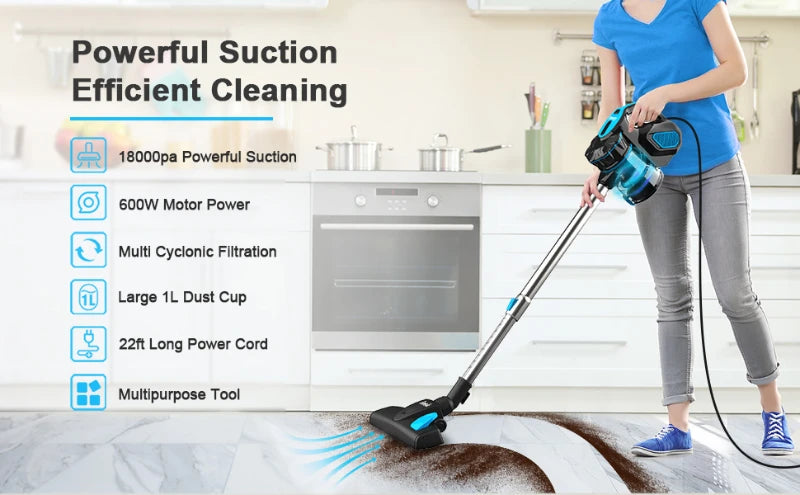 Vacuum Cleaner, Corded, Powerful Suction,  Handheld