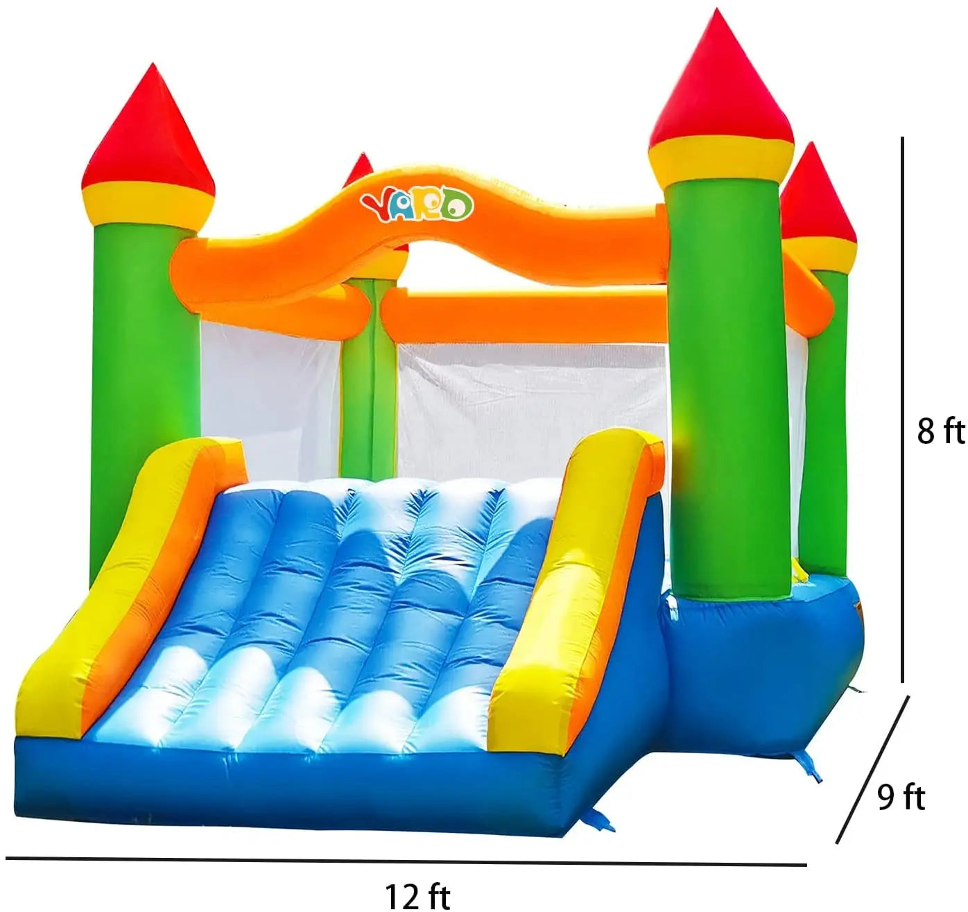 Bounce House, Slide, 12' x 9' x 8'  Kids 5-12, Blower