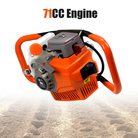 71CC Post Hole Digger, 2-Stroke, Gasoline, 2.3 kw, 0-300 rpm, Bits Not Included