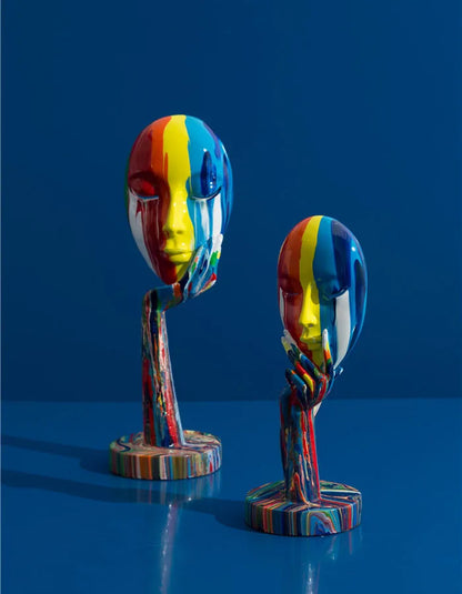 Creative Painted Colorful Abstract Mask. Decoration