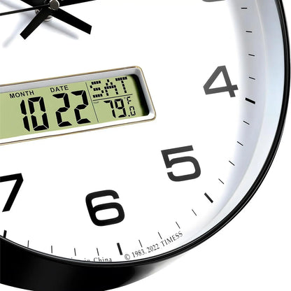 Wall Clock, 3 Sizes, 4 Colors, Fahrenheit Temperature, Battery Operated
