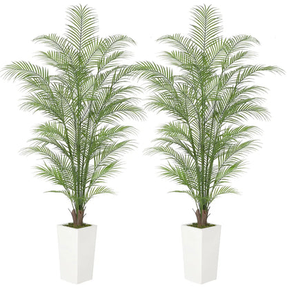 4'/5'/6' Artificial Palm Tree, Faux Areca Palm, Lifelike Palm Leaves, Realistic Trunk, Indoor