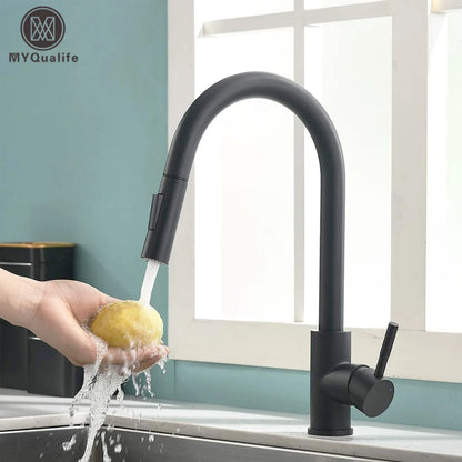 Kitchen Faucet, Two Function Single Handle, Pull Out, Deck Mounted