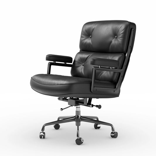 Genuine Leather Office Chair, Computer Gamer, Ergonomic,  Swivel, 3 Colors
