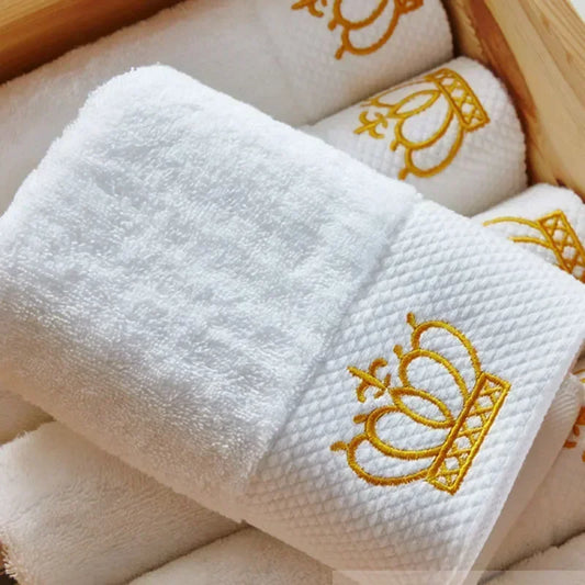 Embroidered Crown Bath Towel, 5-Star Hotel Towels, 100% Quality