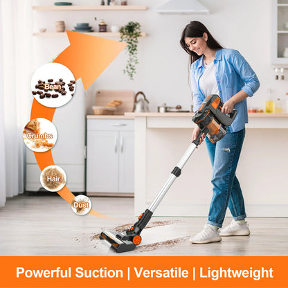 Cordless Vacuum Cleaner, Powerful, Brushless Motor, Ultra Quiet, Lightweight