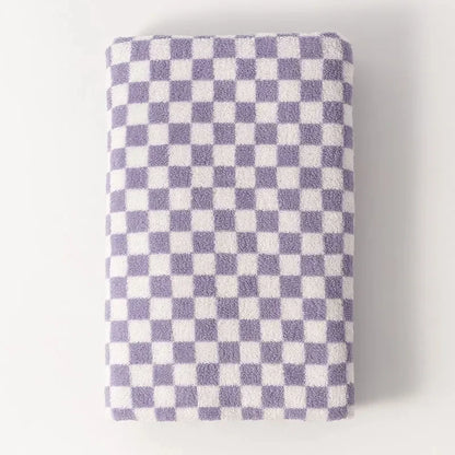 Vintage Checkerboard Bath Towel, Absorbent, Comfortable