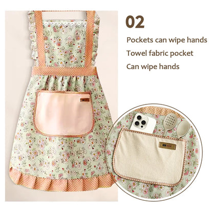 Women's Apron, Pocket, Printed ,Cotton