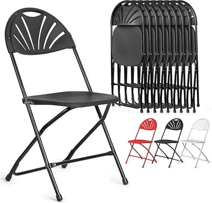 Folding Chairs, 10 Pack, Foldable, Wedding Parties, Events Outdoor/Indoor, Plastic, Folding, Lightweight